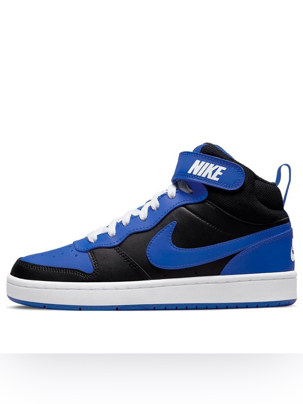 Nike Kids Court Borough Mid 2 'Black Game Royal' - Picture 2 of 6
